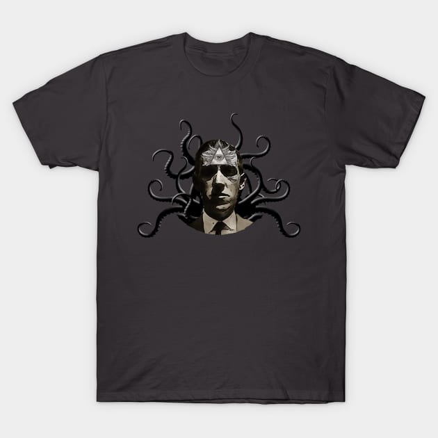 Lovecraft Tentacles Third Eye Psyclopean T-Shirt by AltrusianGrace